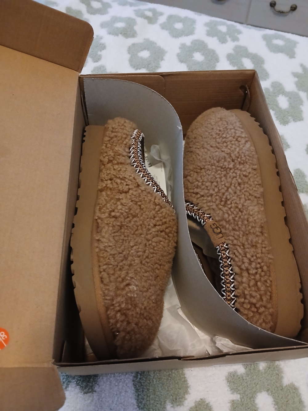 UGG Women's Cozy Shearling Slip-Ons in Chestnut/Tan